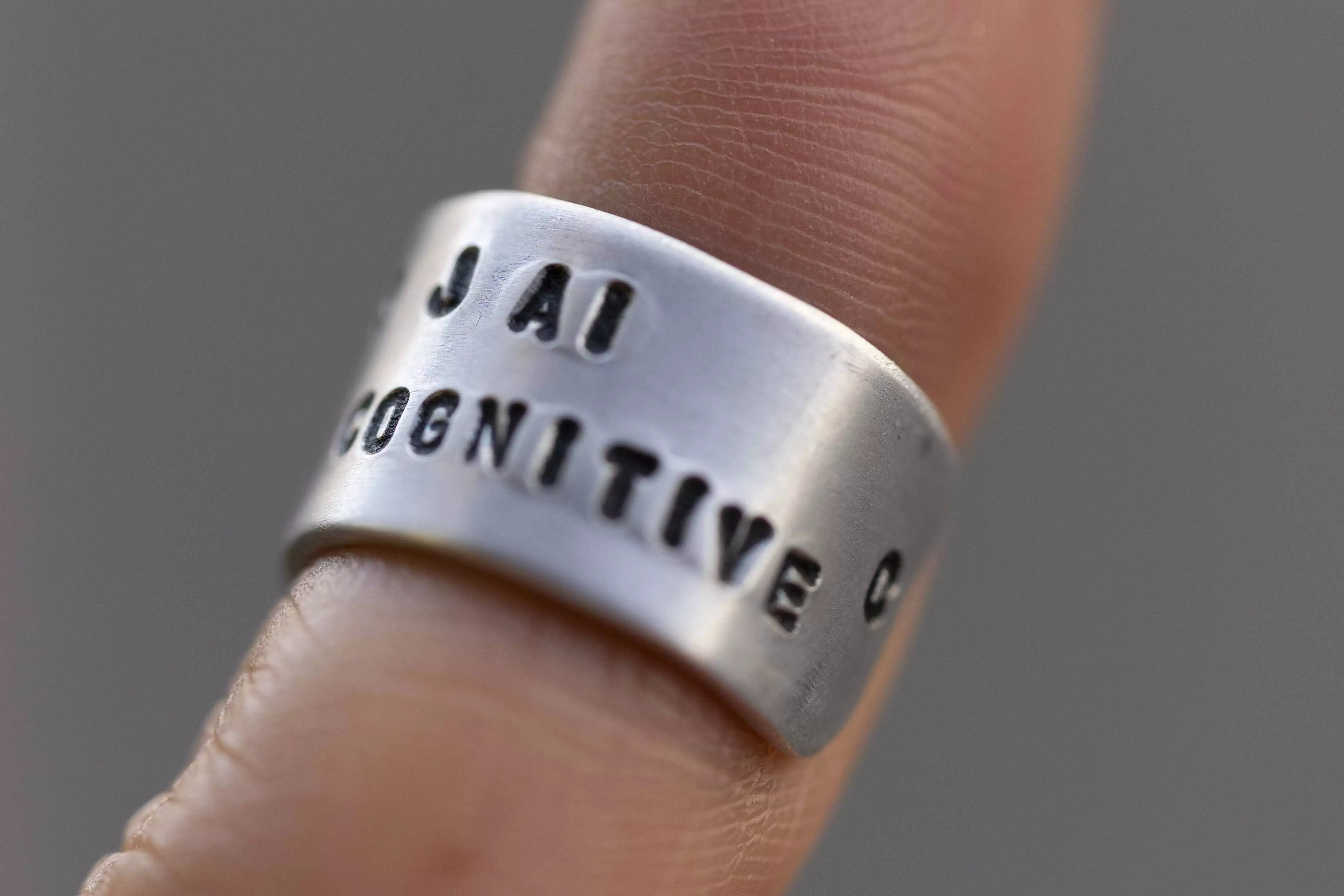 Bague phalange large 1cm - alu
